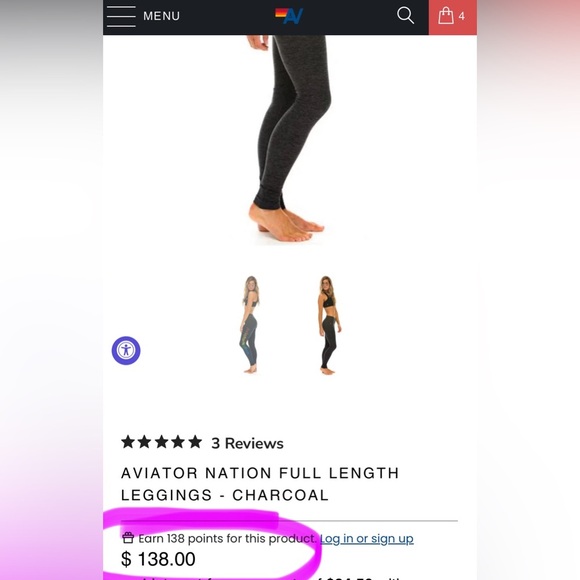 Aviator Nation Women’s Rainbow Logo Leggings | PRELOVED 🩶🩶 - Picture 3 of 8